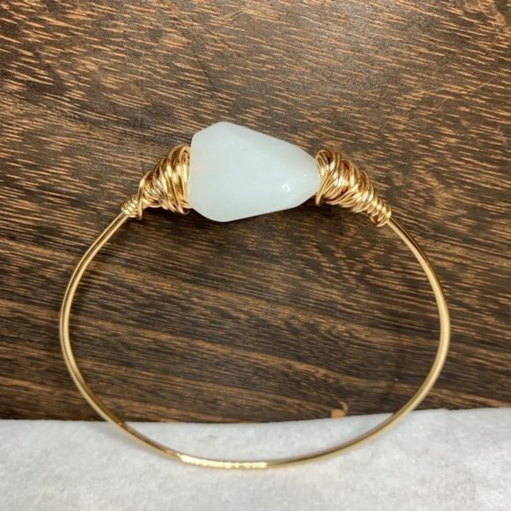 Natural‎ moonstone gemstone bangle bracelet